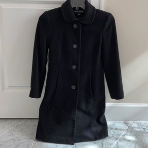 ANNE KLEIN BLACK BUTTON COAT